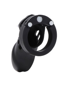 HIDDEN DESIRE EXTREME JAULA DE CASTIDAD SILICONA TALLA L NEGRO 2