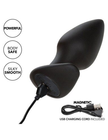 CALEXOTICS ROCK BOTTOM PERFECT PLUG ANAL 10 VIBRACIONES SILICONA NEGRO