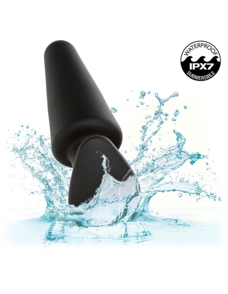 CALEXOTICS ROCK BOTTOM PLUG ANAL CANICO 10 VIBRACIONES SILICONA NEGRO