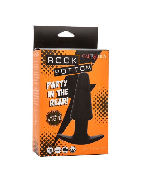 CALEXOTICS ROCK BOTTOM PLUG ANAL CANICO 10 VIBRACIONES SILICONA NEGRO