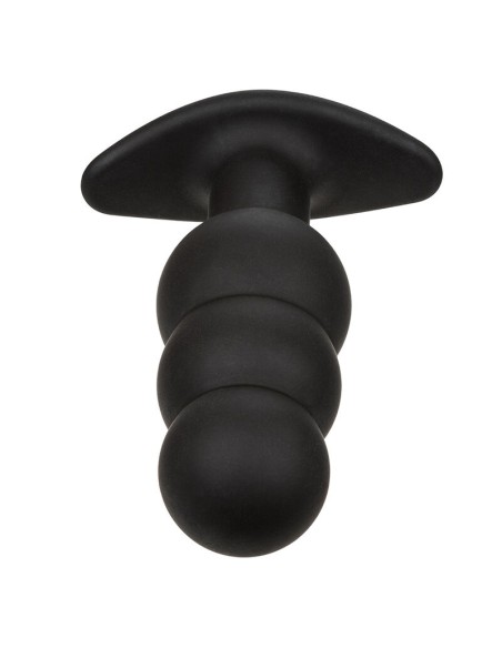 CALEXOTICS ROCK BOTTOM PLUG ANAL CON CUENTAS 10 VIBRACIONES SILICONA NEGRO