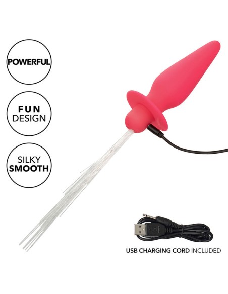 CALEXOTICS SOUTHERN LIGHTS LIGHT UP PLUG ANAL CON LUCES 10 VIBRACIONES SILICONA ROSA