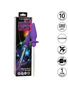 CALEXOTICS SOUTHERN LIGHTS LIGHT UP PLUG ANAL CON LUCES 10 VIBRACIONES SILICONA VIOLETA 2