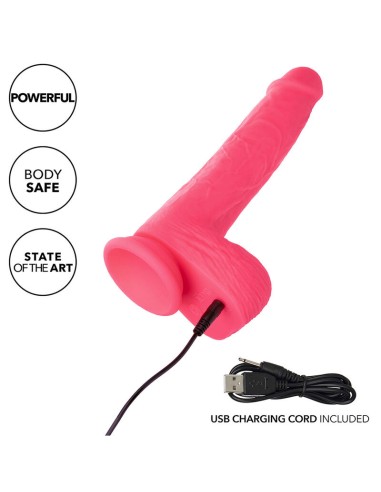 CALEXOTICS STUDS VIBRADOR REALASTICO 10 VIBRACIONES Y ROSA