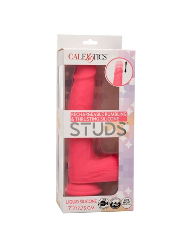 CALEXOTICS STUDS VIBRADOR REALASTICO 10 VIBRACIONES Y ROSA