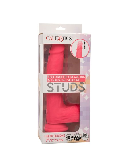 CALEXOTICS STUDS VIBRADOR REALASTICO 10 VIBRACIONES Y ROSA