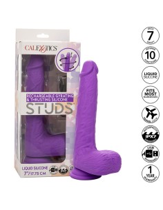 CALEXOTICS STUDS VIBRADOR RECARGABLE Y GIRATORIO 10 VIBRACIONES VIOLETA 2