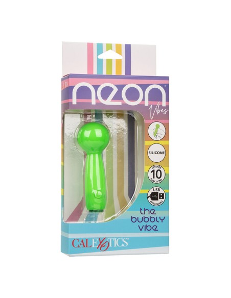 CALEXOTICS NEON VIBES THE BUBBLY VIBE MINI MASAJEADOR 10 VIBRACIONES VERDE