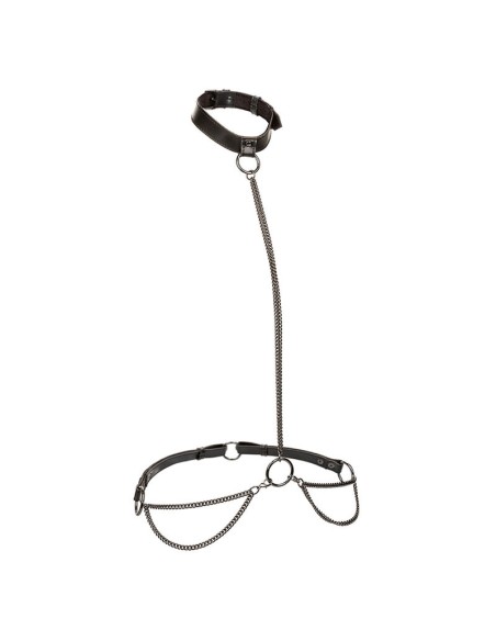 CALEXOTICS EUPHORIA COLLAR HALTER Y CORREA CON CADENA TALLA PLUS