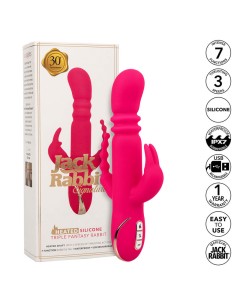 CALEXOTICS JACK FANTASY TRIPLE VIBRADOR CALENTABLE RABBIT ROSA 2