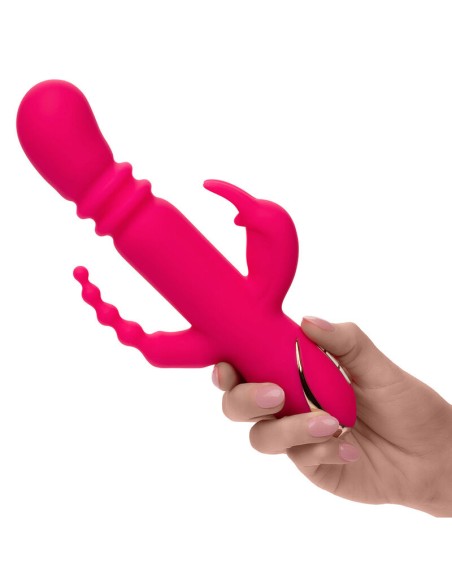 CALEXOTICS JACK FANTASY TRIPLE VIBRADOR CALENTABLE RABBIT ROSA