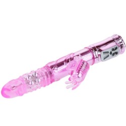 VIBRADOR RECARGABLE CON ROTACION Y ESTIMULADOR THROBBING BUTTERFLY 2