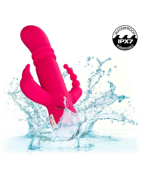 CALEXOTICS JACK FANTASY TRIPLE VIBRADOR CALENTABLE RABBIT ROSA