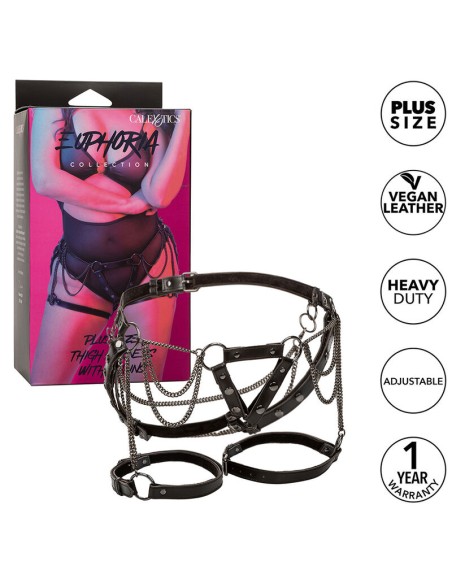 CALEXOTICS EUPHORIA ARNAS DE MUSLO CON CADENAS PREMIUM TALLA PLUS