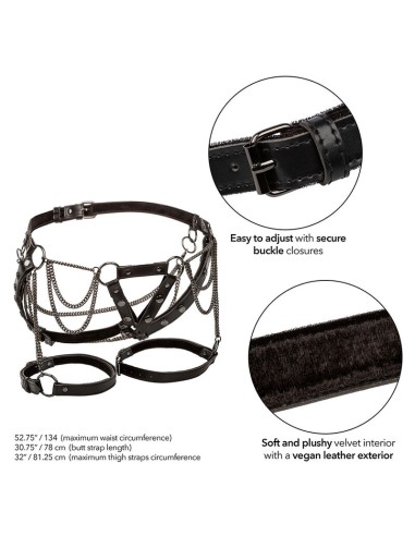 CALEXOTICS EUPHORIA ARNAS DE MUSLO CON CADENAS PREMIUM TALLA PLUS
