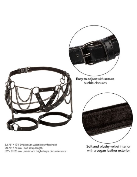 CALEXOTICS EUPHORIA ARNAS DE MUSLO CON CADENAS PREMIUM TALLA PLUS