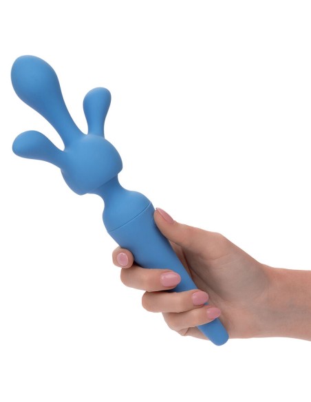 CALEXOTICS COUTURE KIT VIBRADOR WAND 10 VIBRACIONES AZUL