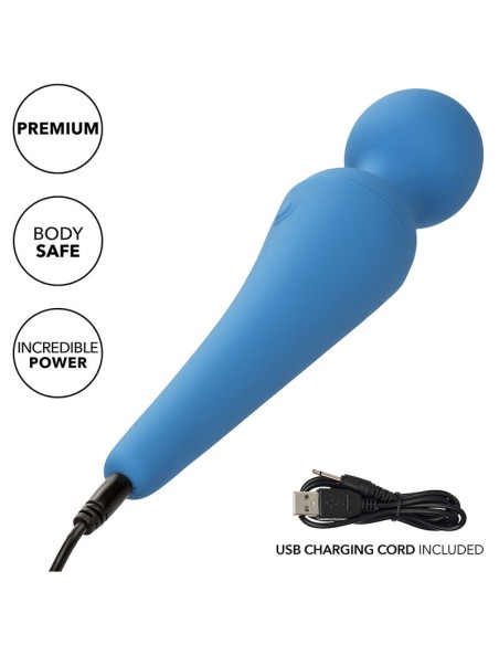 CALEXOTICS COUTURE KIT VIBRADOR WAND 10 VIBRACIONES AZUL