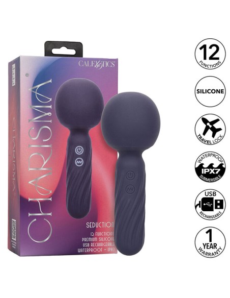 CALEXOTICS CHARISMA SEDUCTION MASAJEADOR 12 FUNCIONES 1775 CM X 625 CM MORADO