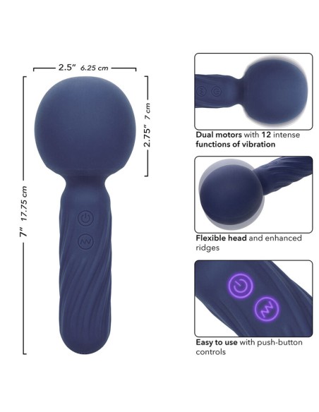 CALEXOTICS CHARISMA SEDUCTION MASAJEADOR 12 FUNCIONES 1775 CM X 625 CM MORADO