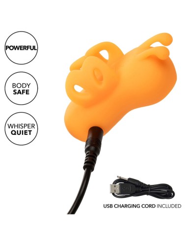 CALEXOTICS NEON VIBES THE BUZZING VIBE ESTIMULADOR DE DEDO 10 VIBRACIONES NARANJA
