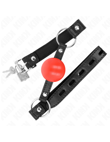 KINK MORDAZA DE BOLA 4 CM TPE ROJO 60 x 2 CM