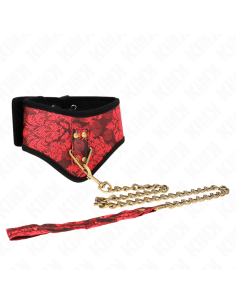 KINK COLLAR CON CORREA DE ENCAJE 75 CM MODELO SCANDAL 44 X 10 CM