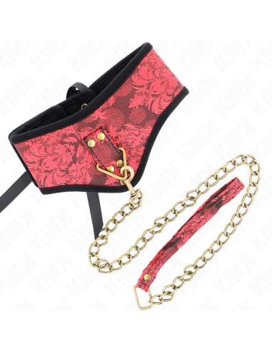 KINK COLLAR CON CORREA DE ENCAJE 75 CM MODELO SCANDAL 44 X 10 CM