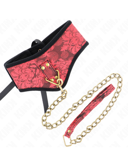 KINK COLLAR CON CORREA DE ENCAJE 75 CM MODELO SCANDAL 44 X 10 CM