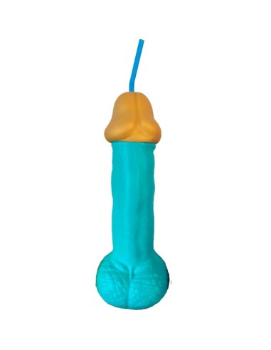 DIABLO PICANTE VASO PENE PLASTICO AZUL