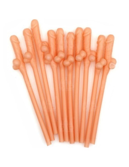 DIABLO PICANTE 10 PAJITAS FORMA DE PENE