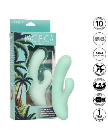 CALEXOTICS PACIFICA FIJI VIBRADOR Y ESTIMULADOR PUNTO G 10 VIBRACIONES AQUA