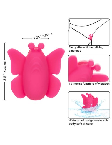 CALEXOTICS NEON VIBES THE FLUTTER VIBE ESTIMULADOR 10 VIBRACIONES ROSA