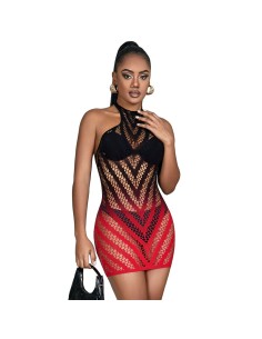 SUBBLIME 952242 BODYSTOCKING DE REJILLA ELSTICO DEGRADADO ROJO Y NEGRO TALLA ANICA