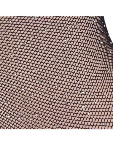 SUBBLIME 952297 BODYSTOCKING DE REJILLA BRILLANTE CON HOMBROS DESCUBIERTOS MANGA LARGA NEGRO TALLA ANICA