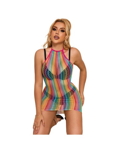 SUBBLIME 952341 BODYSTOCKING DE REJILLA ARCOIRIS TALLA ANICA