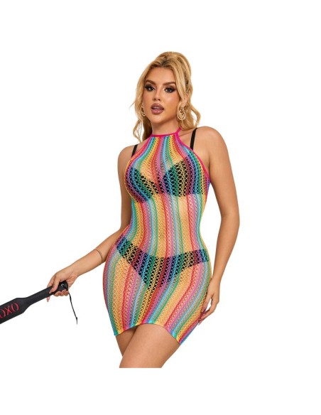SUBBLIME 952341 BODYSTOCKING DE REJILLA ARCOIRIS TALLA ANICA