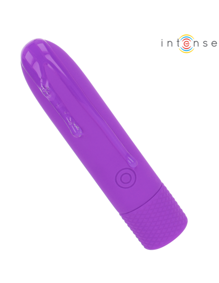 INTENSE SYMONE BALA VIBRADORA RECARGABLE POR USB 8 VIBRACIONES MORADO 10 X 22 CM