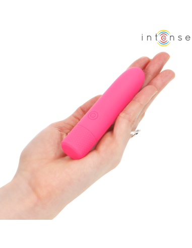 INTENSE SYMONE BALA VIBRADORA RECARGABLE POR USB 8 VIBRACIONES ROSA 10 X 22 CM