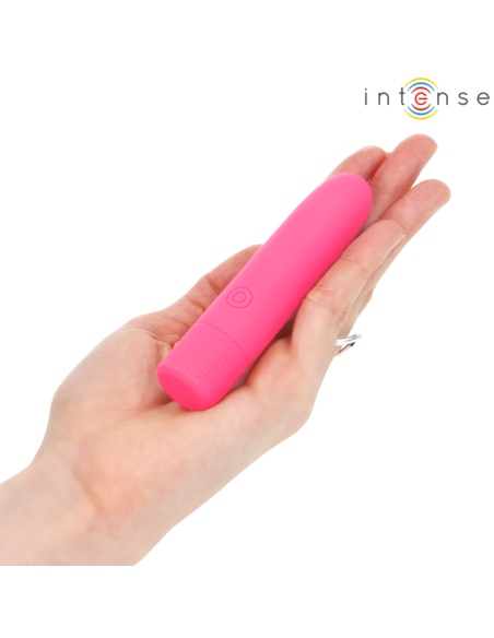 INTENSE SYMONE BALA VIBRADORA RECARGABLE POR USB 8 VIBRACIONES ROSA 10 X 22 CM