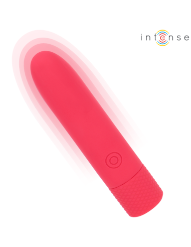 INTENSE SYMONE BALA VIBRADORA RECARGABLE POR USB 8 VIBRACIONES ROJO 10 X 22 CM