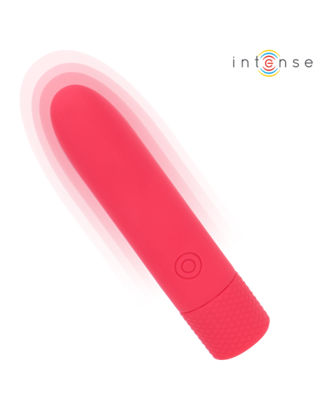 INTENSE SYMONE BALA VIBRADORA RECARGABLE POR USB 8 VIBRACIONES ROJO 10 X 22 CM
