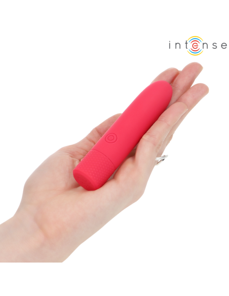 INTENSE SYMONE BALA VIBRADORA RECARGABLE POR USB 8 VIBRACIONES ROJO 10 X 22 CM