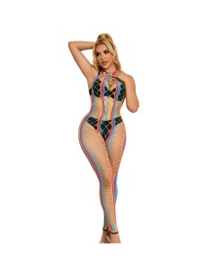 SUBBLIME 952358 BODYSTOCKING DE REJILLA CUELLO HALTER ARCOIRIS TALLA ANICA
