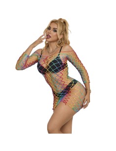 SUBBLIME 952426 BODYSTOCKING DE REJILLA MANGA LARGA ARCOIRIS TALLA ANICA