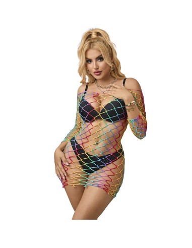 SUBBLIME 952426 BODYSTOCKING DE REJILLA MANGA LARGA ARCOIRIS TALLA ANICA