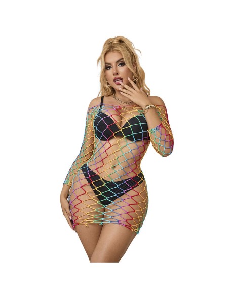 SUBBLIME 952426 BODYSTOCKING DE REJILLA MANGA LARGA ARCOIRIS TALLA ANICA