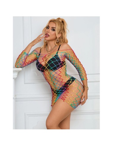 SUBBLIME 952426 BODYSTOCKING DE REJILLA MANGA LARGA ARCOIRIS TALLA ANICA