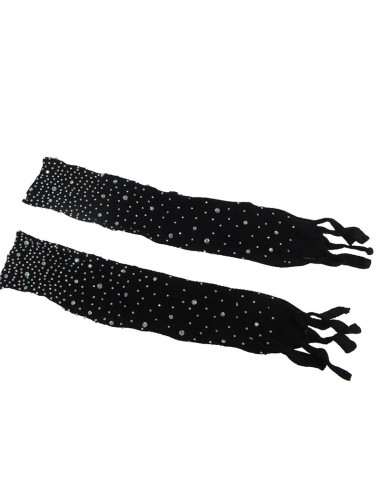 SUBBLIME 952174 BODYSTOCKING DE REJILLA CON GUANTES Y DIAMANTES NEGRO TALLA ANICA