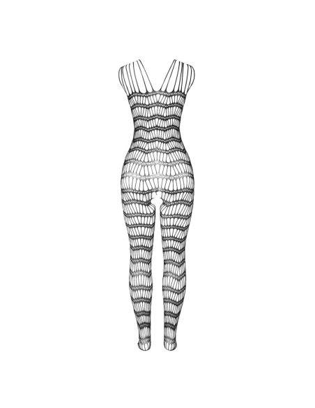 SUBBLIME 951696 BODYSTOCKING CROTCHLESS DE REJILLA CON TIRAS EN HOMBROS NEGRO TALLA ANICA